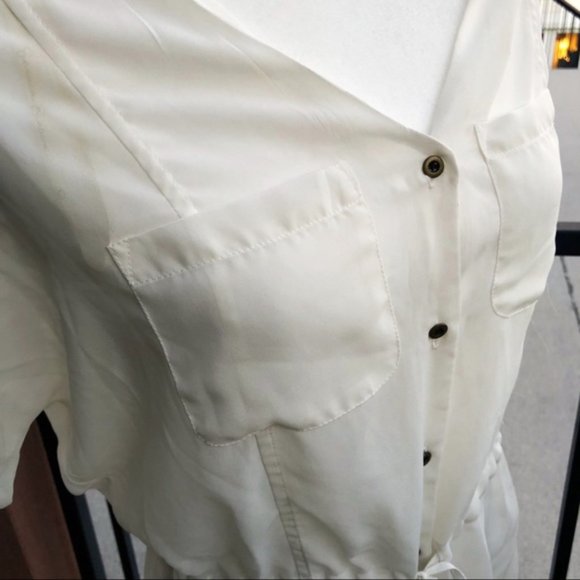 Jessica Simpson White Sheer Blouse S - Picture 5 of 7